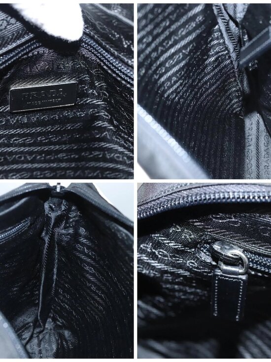 s-l400.jpg PRADA Shoulder Bag Nylon Black Auth